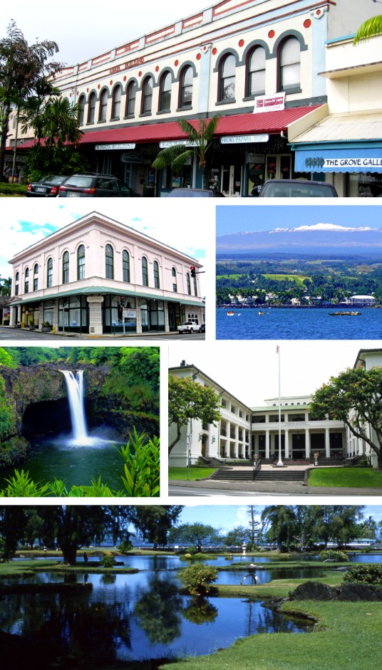 Collection of scenes from Hilo on Hawaiʻi Island.