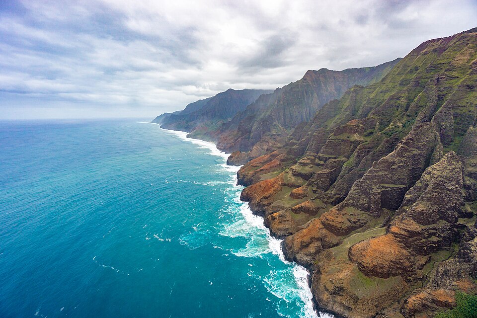 The Nā Pali Coast on Kauaʻi.