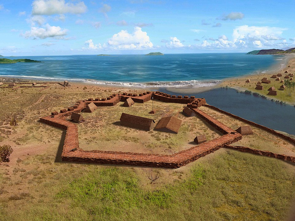 Reconstruction of Russian Fort Elizabeth at Waimea on Kauaʻi.